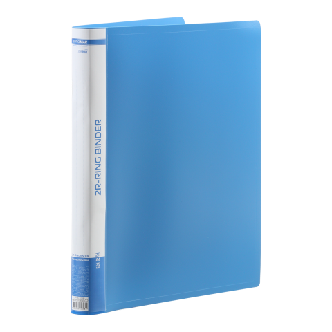 Папка пластикова, JOBMAX, 2 R-образних кільця, А4, ширина торця 25 мм, синя, BM.3161-02 BUROMAX